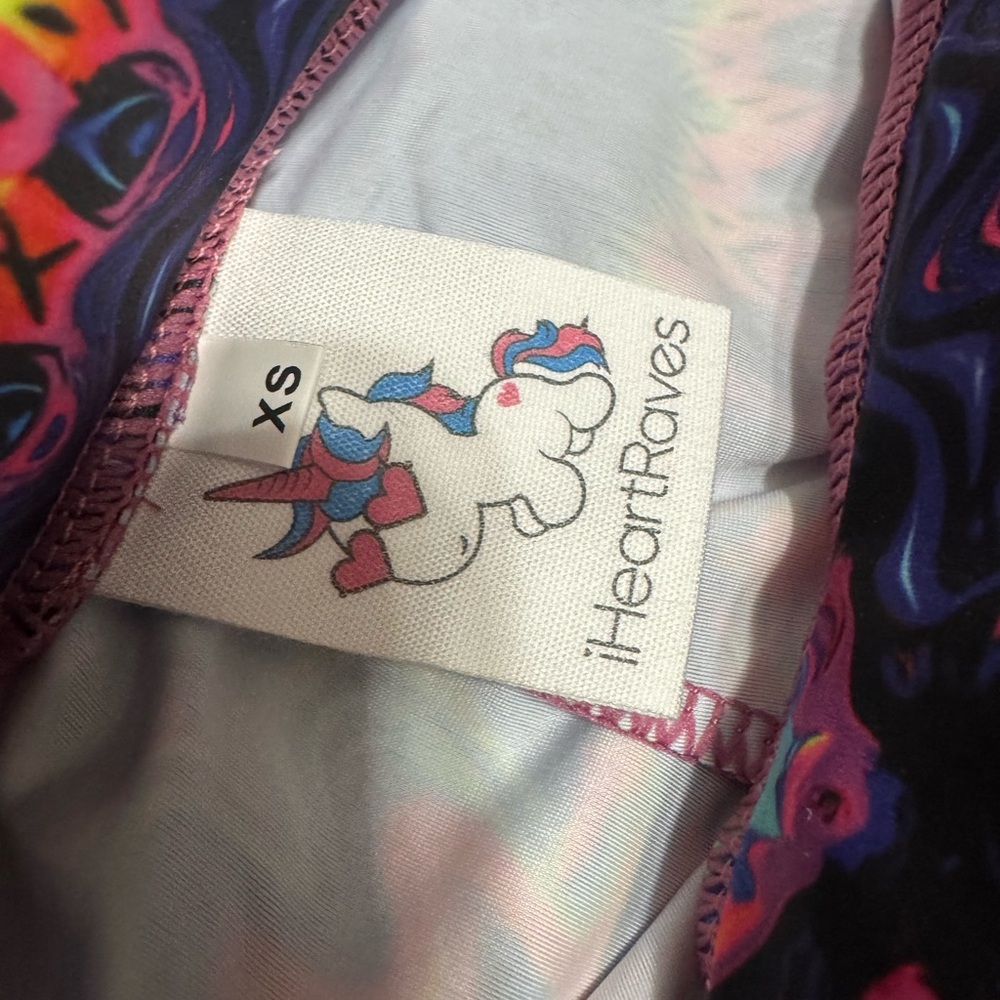New Xs trippy hippy pants leggings festival rave boho hippie tye dye stretch - Picture 5 of 5